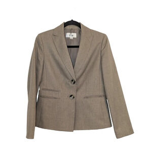 Le Suit Women's Thick Knit 2 Button Up Blazer Suit Jacket Size 4 Slit Pockets